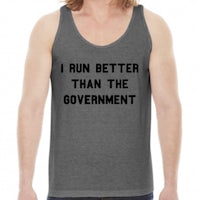 i run better than the government tank top