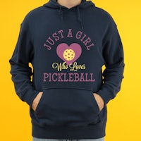 just a girl who loves pickleball hoodie