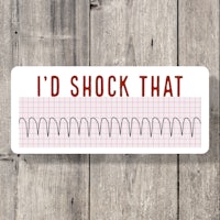an ecg with the words i'd shock that