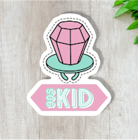 a sticker with the word so kid on it