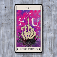 zero fucks tarot card