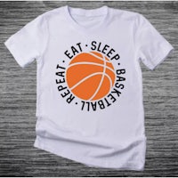 eat sleep basketball tee