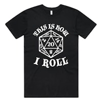 a black t - shirt that says roll is roll i roll