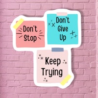 don't give up keep trying sticker