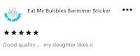 eat my bubbles swimmer sticker