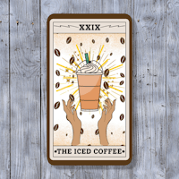 the iced coffee tarot card
