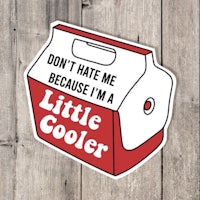 don't hate me because i'm a little cooler sticker