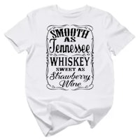 smooth as tennessee whiskey with strawberry wine t-shirt