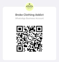broken clothing addict whatsapp business account