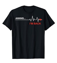 a t - shirt that says annie i'm back