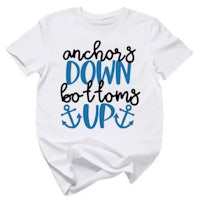 anchor's down bottoms up t-shirt