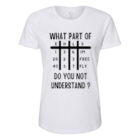 a women's t - shirt that says what part of 0 do you not understand?