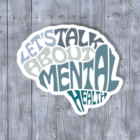 let's talk about mental health sticker