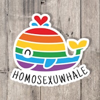 homosex whale sticker