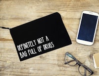 definitely not a bag of tricks zipper pouch