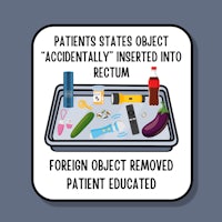 foreign object removed patient educated sticker