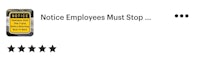 notice employees must stop