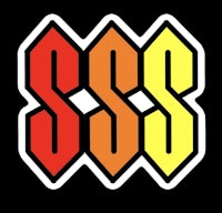sss logo on a black background