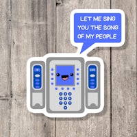 let me sing you the song of my people sticker