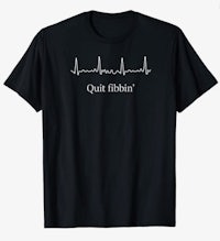 a black t - shirt that says quit ribin
