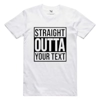 straight outta your text t-shirt