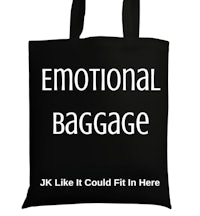 emotional baggage tote bag